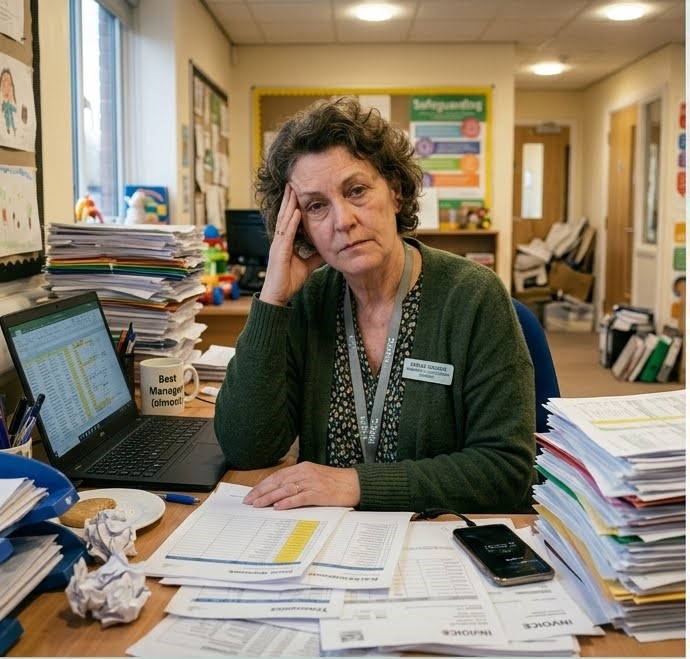 Overwhelmed nursery manager