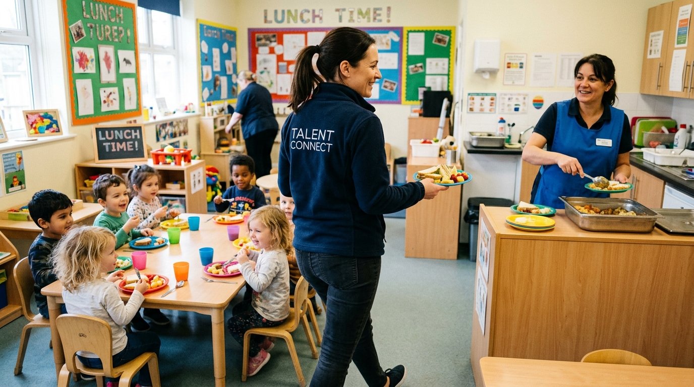 Talent Connect practitioner reading to children